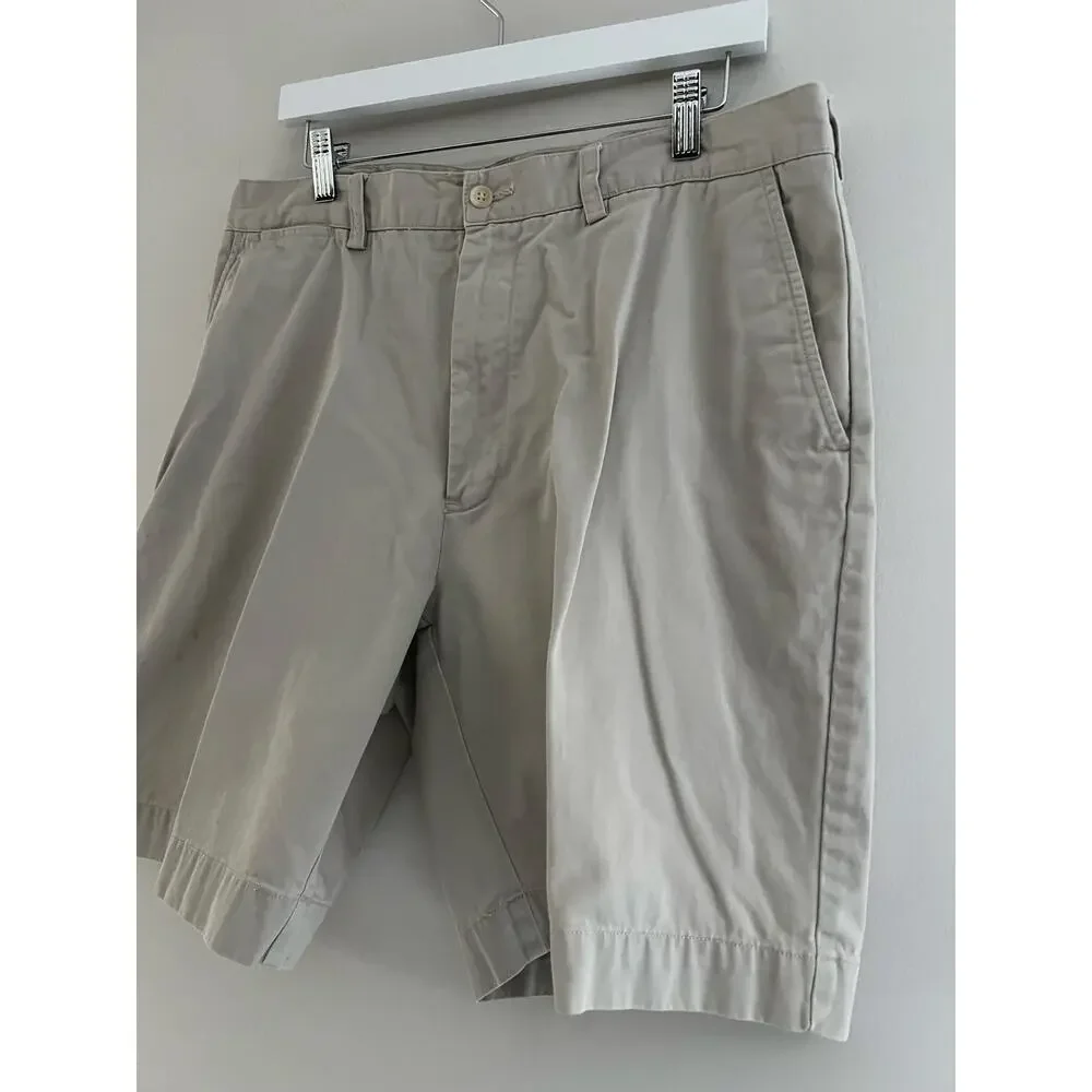 Polo Ralph Lauren Prospect Short Khaki Chino Flat Front Size 36 SG